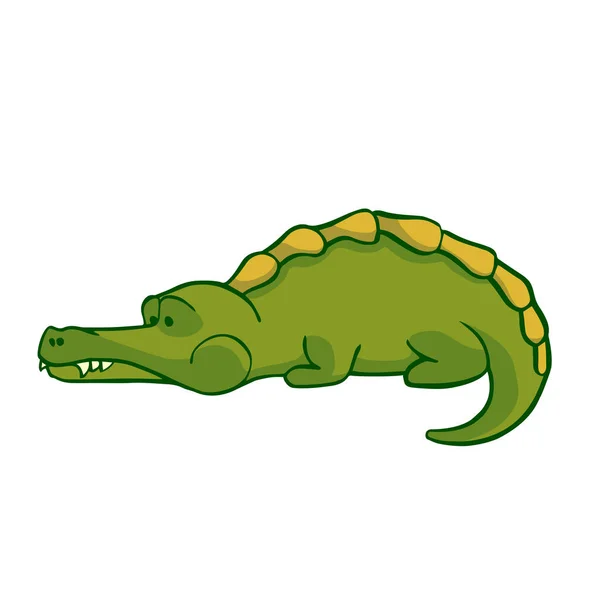 Sticker klaar Afrikaanse dieren vector afbeelding krokodil. — Stockvector
