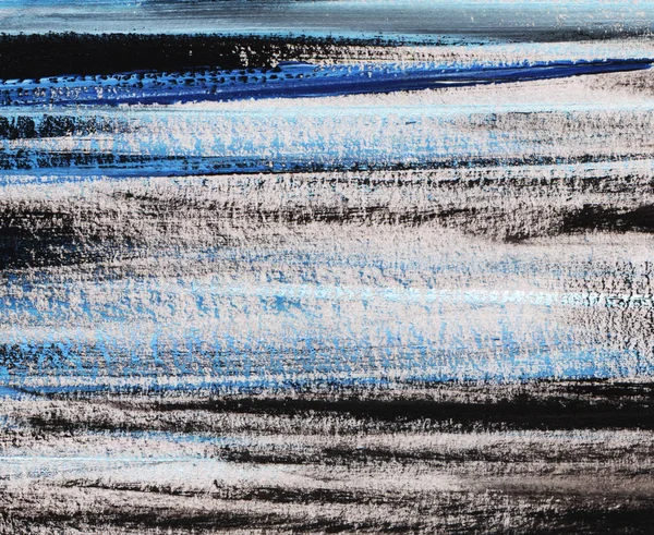 Cinza, preto, azul listrado grange fundo pintado à mão com a escova macia em um papel tonificado . — Fotografia de Stock