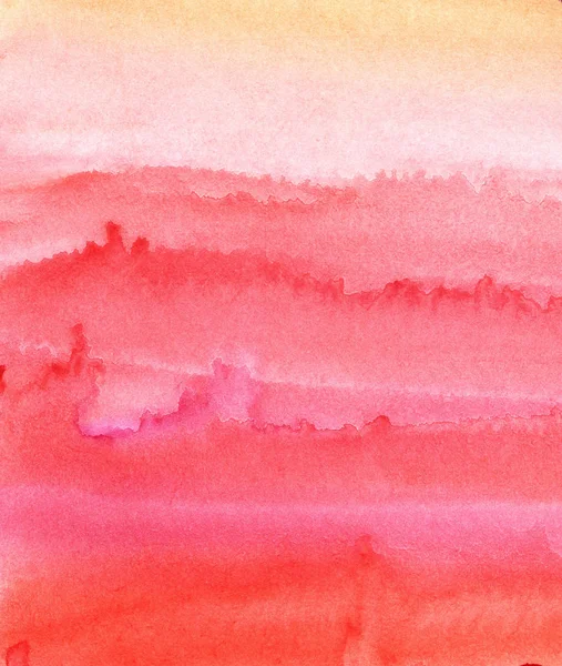 Барвистий абстрактний фон. Рожева, червона, ламінована акварельна начинка. Рука намальована на текстурованому папері — стокове фото