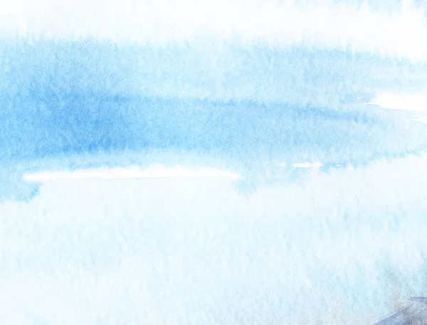 Fondo azul abstracto. Dibujado a mano con acuarela sobre papel texturizado ilustración —  Fotos de Stock