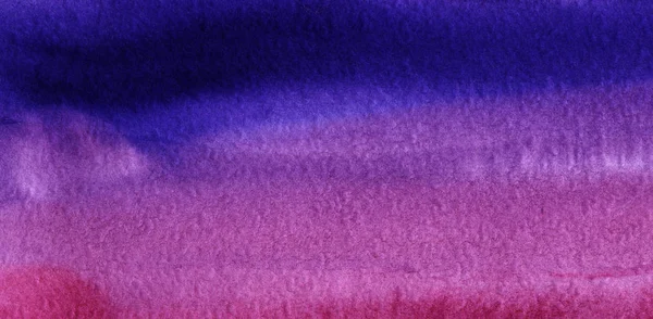 Fundo Aquarela Abstrato Gradiente Saturado Azul Para Roxo Mão Desenhada — Fotografia de Stock