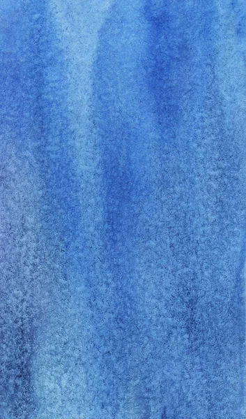 抽象蓝色水彩画背景。手绘在纸上. — 图库照片
