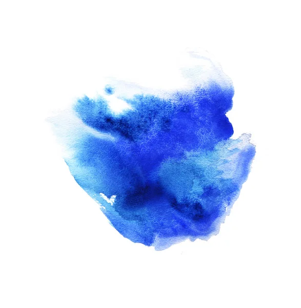 Αφηρημένο μπλε ακουαρέλα πολύχρωμο. Μπλε. Απομονωθεί σε λευκό φόντο — Φωτογραφία Αρχείου