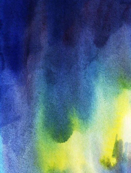 Абстрактний синій акварельний фон. Ручна пофарбована ілюстрація на текстурованому папері — стокове фото