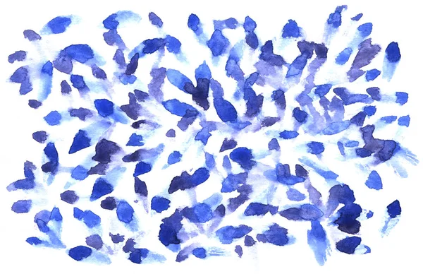 Fundo abstrato. Blotches são impressões de um pincel de cores azul, azul e violeta . — Fotografia de Stock