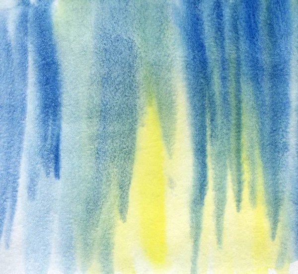 Fundo aquarela azul abstrato. Ilustração pintada à mão em um papel texturizado — Fotografia de Stock