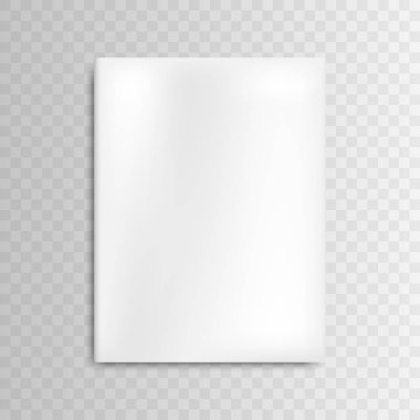 Vektör boş mockup kapak beyaz gri arka plan üzerinde dergi