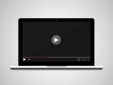 dizüstü oyun film vektör