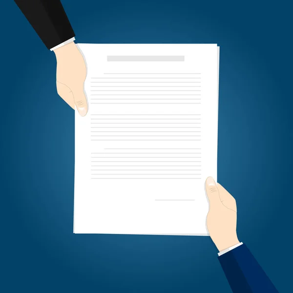 Kağıt el iş düz vektör tutun