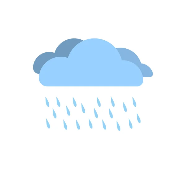 Felhő Eső Szimbólum Vektor — Stock Vector