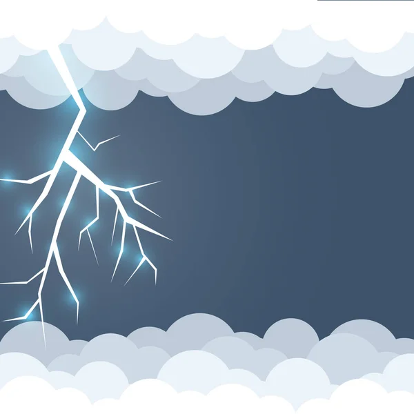 Lightning Bolt Cloud Thunderstorm Vector — Stock Vector