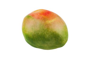 Taze bütün olgun mango beyaz arka plan izole. Kırpma yolu