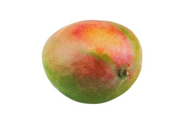 Taze bütün olgun mango beyaz arka plan izole. Kırpma yolu