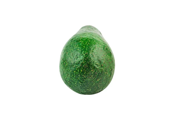 Grüne Ganze Frische Rohe Avocado Isoliert Auf Weißem Hintergrund Schneidpfad — Stockfoto