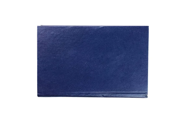 Vecchio Libro Bianco Colore Blu Con Copertina Rigida Isolata Sfondo — Foto Stock