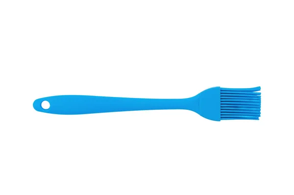 Blue Rubber Silicone Brush Plastic Handle Confectionery Isolated White Background — Stock Photo, Image