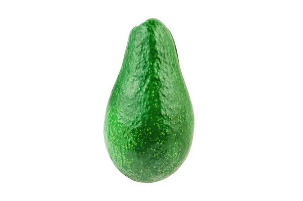 Grüne Ganze Frische Rohe Avocado Isoliert Auf Weißem Hintergrund Schnittpfad — Stockfoto