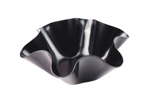 One Empty Decorative Black Color Metal Form Non Stick Surface Stock Picture