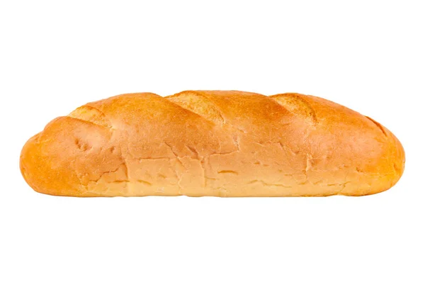 Gölge Olmadan Beyaz Arka Planda Izole Taze Gevrek Ekmek Somun — Stok fotoğraf