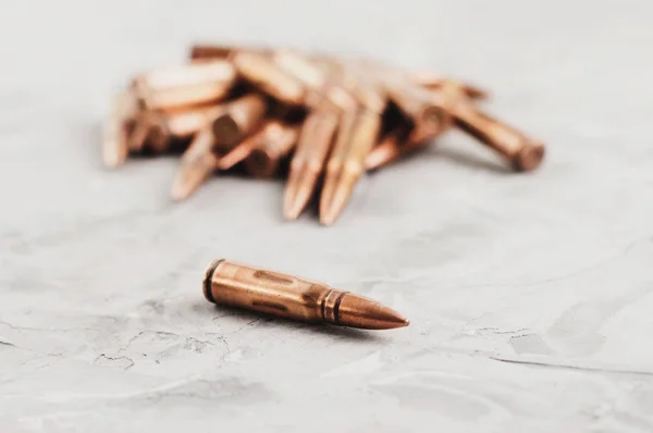Heap Metal Bullet Single Bullet Voor Assault Rifle Oud Grijs — Stockfoto