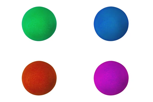 Satz Von Vier Verschiedenen Farben Violett Grün Rot Blau Pillen — Stockfoto