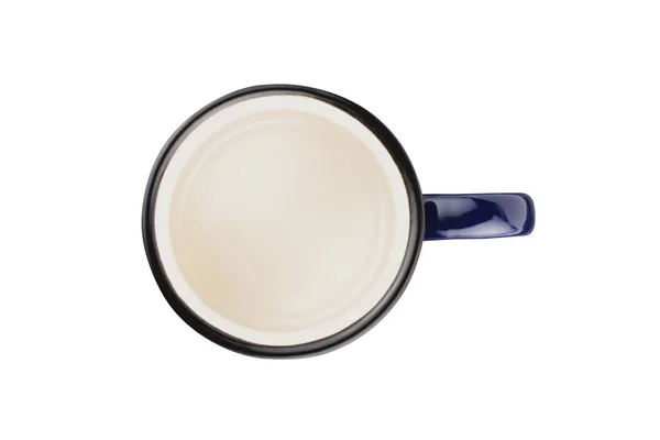 Tasse Unique Céramique Vide Bleu Foncé Pour Boissons Autres Produits — Photo