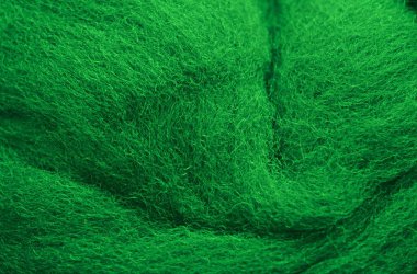 Yeşil yün doku