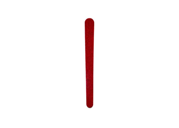 Een Geïsoleerde Rode Nagelvijl — Stockfoto