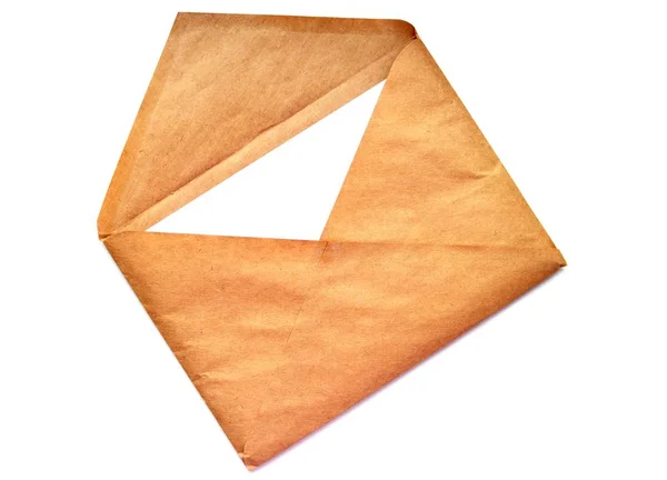Ein Brauner Umschlag Mit Brief — Stockfoto