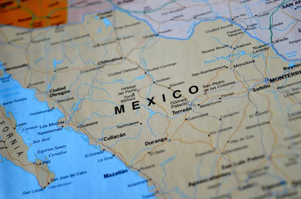 México Mapa — Foto de Stock