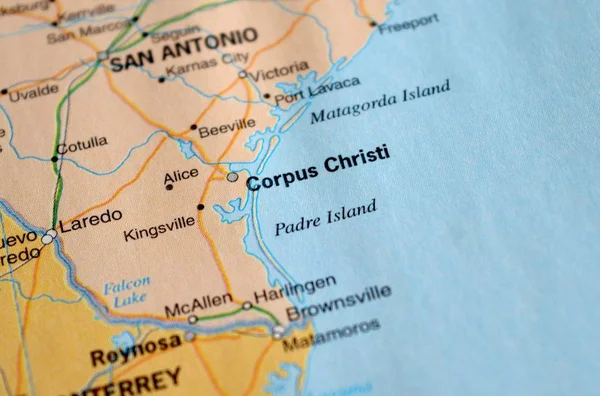 Corpus Christi Sur Une Carte — Photo