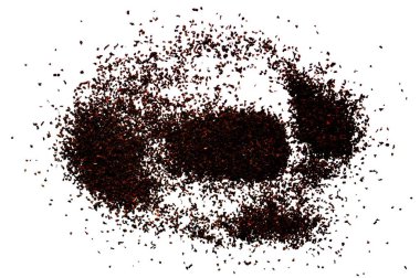 Beyaz arka planda siyah çay