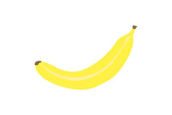 Vector Eps Banana Amarela Desenhada Isolada Sobre Fundo Branco Frutas — Vetor de Stock