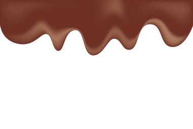 EPS 10 vector. Realistic chocolate is pouring. Good for projects. Chocolate or cocoa cream. clipart