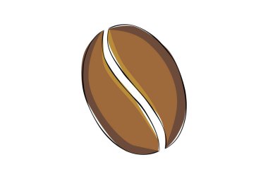 Beyaz arka planda izole edilmiş el yapımı kahve çekirdeği. Herhangi bir proje için iyi logo veya tasarım ögesi. 