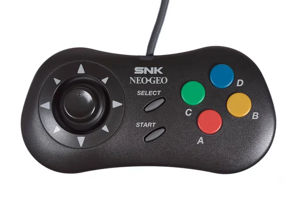 Un primer plano del controlador de videojuegos SNK Neo Geo — Foto de Stock