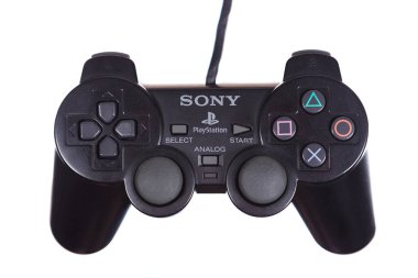 A Close-Up of the Sony Playstation 2 Video Game Controller clipart