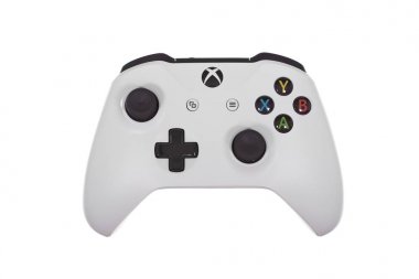 A Close-Up of a White Microsoft XBOX One Wilreless Video Game Co clipart