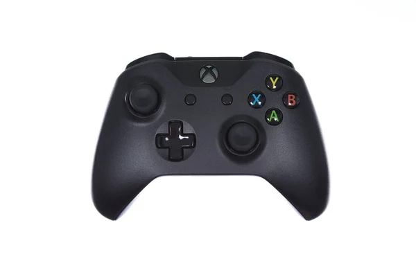 Um close-up de um preto Microsoft XBOX One Wilreless Video Game Co — Fotografia de Stock