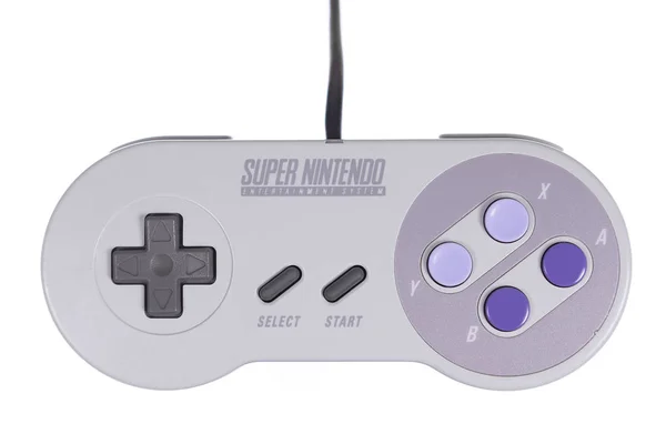A Close-Up of the Nintendo SNES Video Game Controller Royalty Free Stock Images