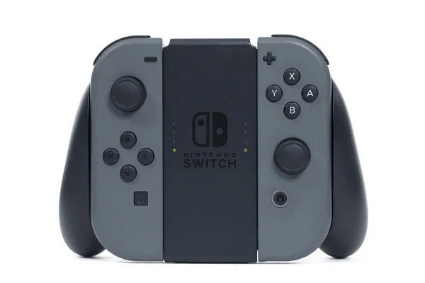 Nintendo Switch Joy Contras Inserido no Controlador — Fotografia de Stock