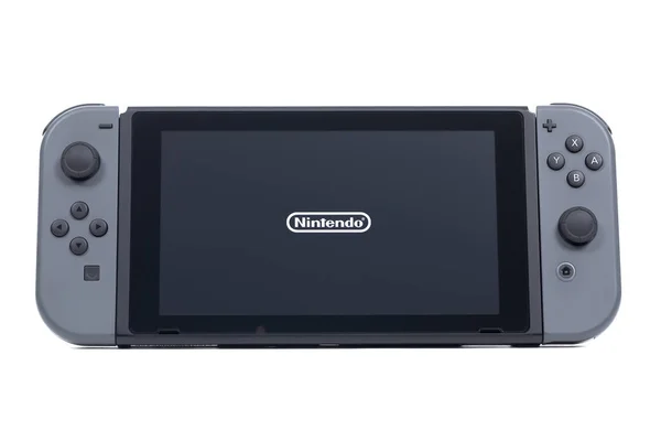 Nintendo switch-systemet startar upp Stockbild