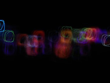 Renkli ışık karanlıkta