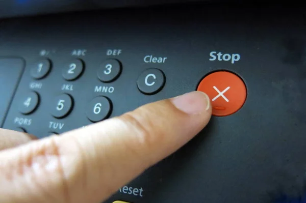 Kırmızı stop düğmesine basarak