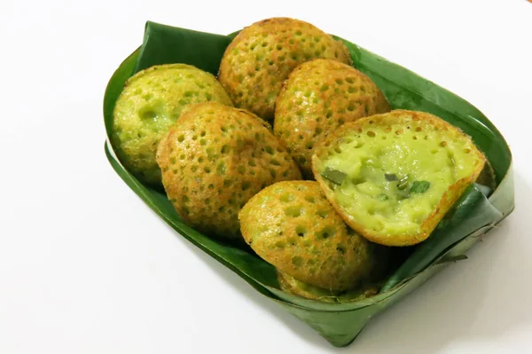 Kanom Krok Ein Süßes Thailändisches Dessert Rezept Aus Gemahlenem Jasminreis — Stockfoto