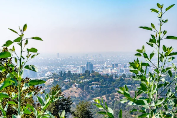 Los Angeles California Skyline Landscape Famous Urban City View Mountain — Stock Photo, Image