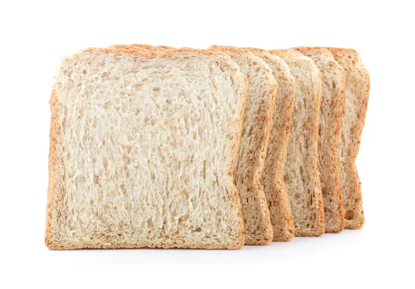 Whole Wheat Bread White Background — Stock Photo, Image