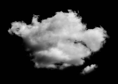 Siyah arkaplan üzerindeki bulutlar