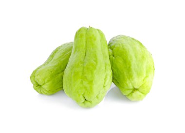 Chayote beyaz zemin üzerine
