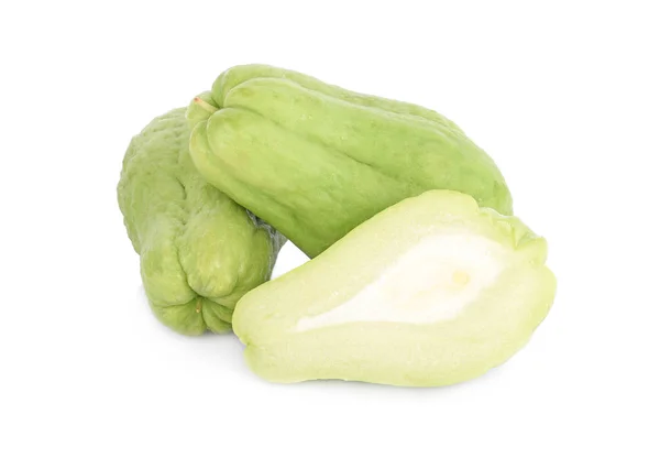 Chayote Auf Weißem Hintergrund — Stockfoto